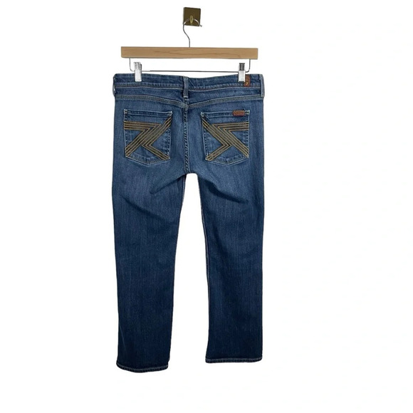 7 For All Mankind Flynt Ankle Bootcut Jeans in Medium Wash Size 29 - Picture 5 of 14